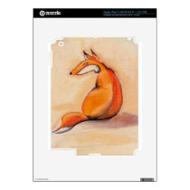 Sitting Fox Skins For iPad 3