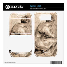 Sitting girl by Paul Rubens Skins For Nokia E63