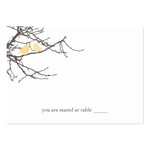 Sitting in a Tree Flat Place Card Business Card (front side)