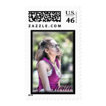 sitting in the sun postage stamp