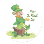 Sitting Leprechaun Stickers