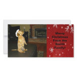 Sitting Pretty Dachshund Christmas Photo Card