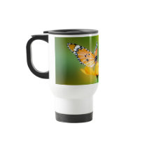 Sitting Pretty Little Butterfly on a Flower Coffee Mug