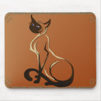 Sitting Pretty Siamese Cat Mousepad by Lotacats Sitting Pretty Siamese Cat Mousepad