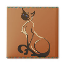 Sitting Pretty Siamese Magnet magnets