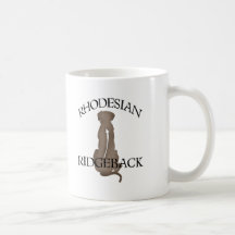 Sitting Rhodesian Ridgeback w/ Text Mug