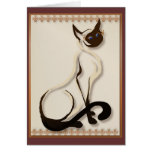 Sitting Siamese Kitty Cards