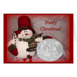 Sitting Snowman Card