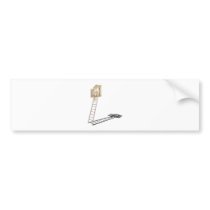 SittingLadderToShutteredWindow090312.png Bumper Sticker