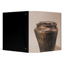 Situla with three repousse decorative bands vinyl binder