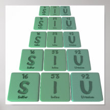 Siu  as Sulfur Iodine Uranium Posters