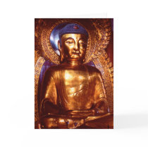 Six Banyan Tree Temple Buddha Greeting Card