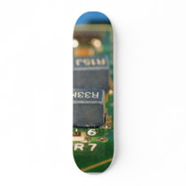 Six Computers Chips Circuits Skate Board Deck