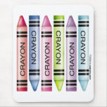 Six Crayon Designs Mouse Pad