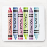 Six Crayon Designs Mouse Mats