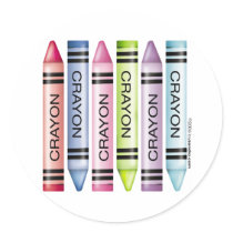 Six Crayon Designs stickers
