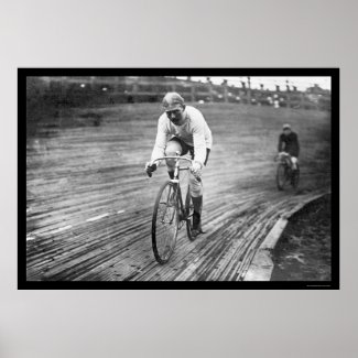 Six Day Bicycle Race 1909 print