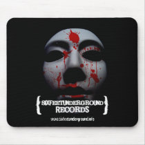 Six Feet Underground "Face of Death" Mousepad by sixfeetunderground Six Feet Underground "Face of Death" Mousepad