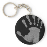 Six Finger Hand Print Key Chains
