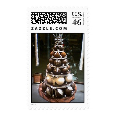 Six Foot Tall Chocolate Sculpture Postage Stamp by irdial