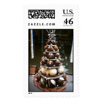 Six Foot Tall Chocolate Sculpture postage by irdial Six Foot Tall Chocolate Sculpture postage