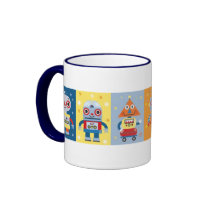 Six Fun Robots Mug by hkm143 Six Fun Robots Mug