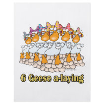 six geese a-laying 6th sixth day christmas flyers