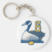 Six Geese a-Laying Key Chain