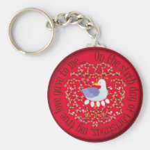Six geese alaying keychains