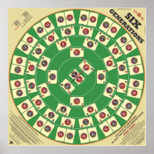Six Generations Card Game 32" x 32" Playing Board Poster