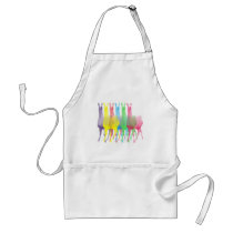 six lamas in six llama colors apron