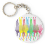 six lamas in six llama colors keychain