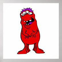 Six legged red & purple Alien Poster