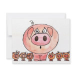 Six Little Pigs Custom Invite