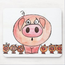 Six little pigs mousepads
