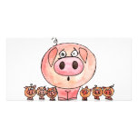 Six Little Pigs Photo Card Template