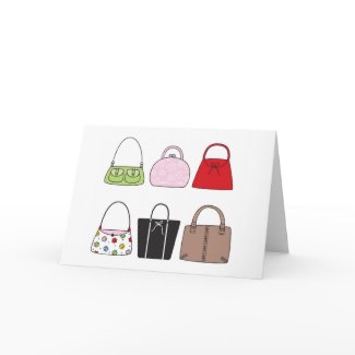 Six Little Purses Card card