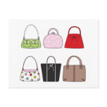 Six Little Purses Postcards