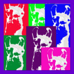 Six Mulitcolored Llamas. posters