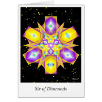 Six of Diamonds Greeting Card