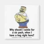 Six pack Keg Fridge Magnet