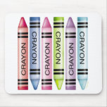 Six Pastel Crayons Mousepads