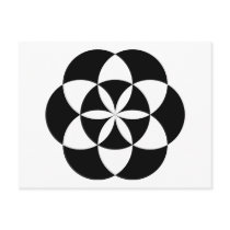 Six Petalled Flower Postcard