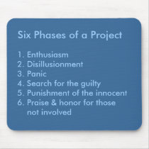 Six Phases of a Project mousepads by thefontaines Six Phases of a Project mousepads