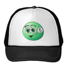 Six Pool Ball Cartoon Trucker Hat