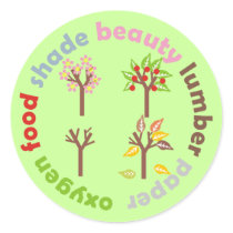 Six Reasons to Plant a Tree. Stickers