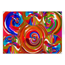 Six Sigma Circles - Reiki Color Therapy Plates V8 Greeting Cards