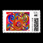 Six Sigma Circles - Reiki Color Therapy Plates V8 postage