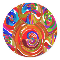 Six Sigma Circles - Reiki Color Therapy Plates V8 Round Stickers