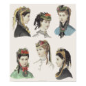 Six Victorian Beauties - Large Poster - Customized posters by AntiqueImages Six Victorian Beauties - Large Poster - Customized posters